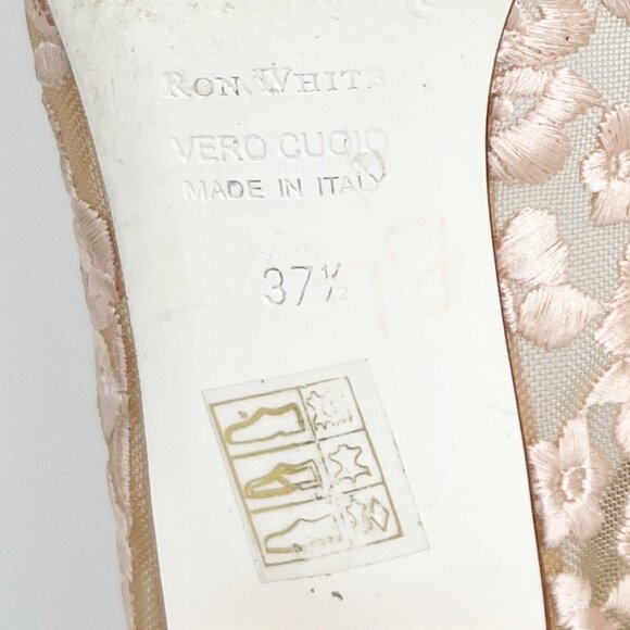 Ron White Helene Embroidered Lace Flats Vintage Inspired Retro Wedding Bridal - Picture 8 of 9
